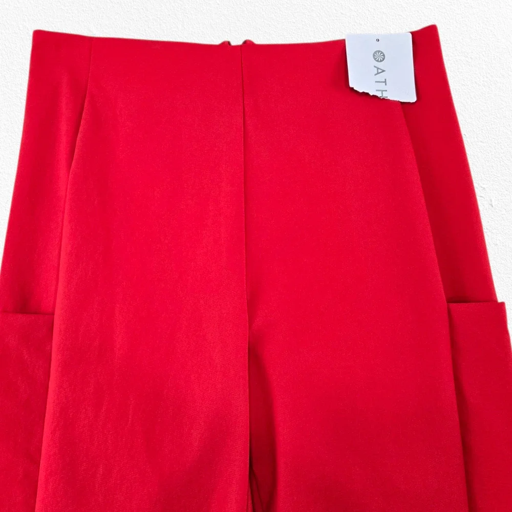 Athleta Wander Slim Pant Red High Rise Work to Workout Pants Ankle Pants Size 4
